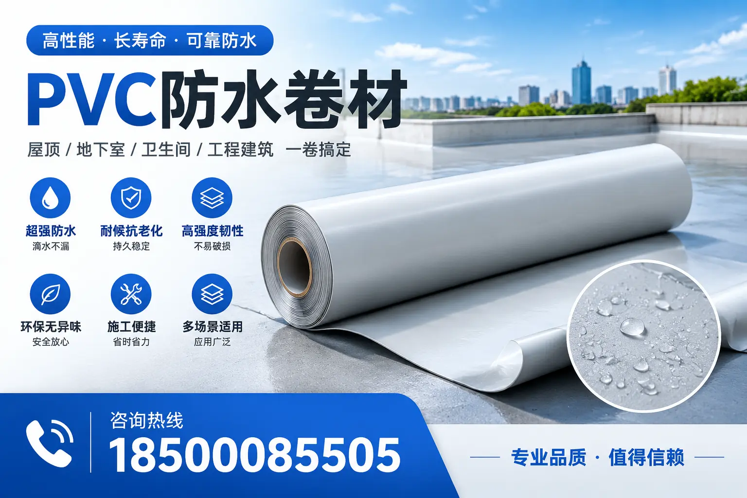 PVC防水卷材的防水效果评测,适合泰州的科学依据